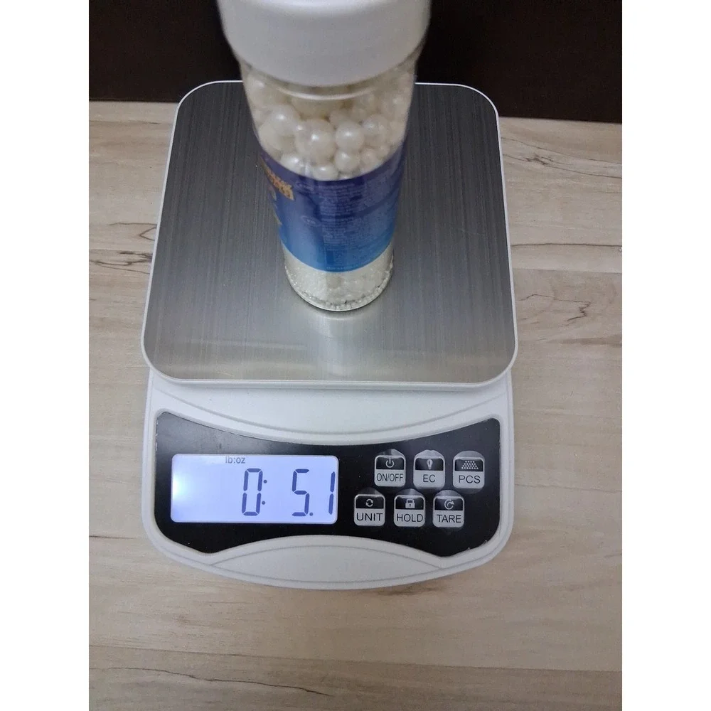Sprinkles for Cake Decorating, White Pearl Sprinkles Sizes Mix for Cake 10 Pcs